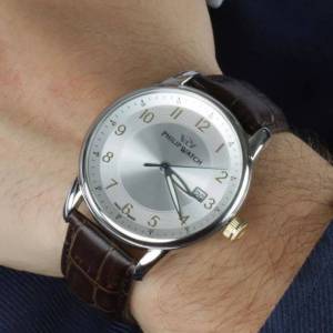 OROLOGIO PHILIP WATCH Uomo Pelle Marrone Acciaio KENT Multifunzione R8251178004 - 1