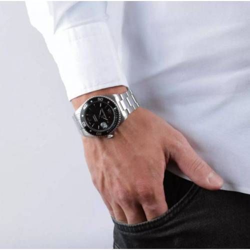 OROLOGIO PHILIP WATCH CARIBE Uomo AUTOMATICO In Acciaio Argento Nero R8223597015 - 2