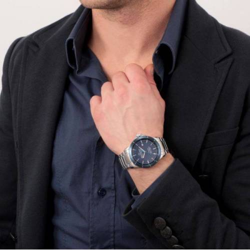 OROLOGIO PHILIP WATCH GRAND REEF Uomo AUTOMATICO Acciaio Argento Blu R8223214002 - 4