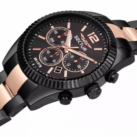 OROLOGIO SECTOR No Limits 240 Uomo Acciaio CRONOGRAFO Nero Oro Rosa R3273640026 - 7