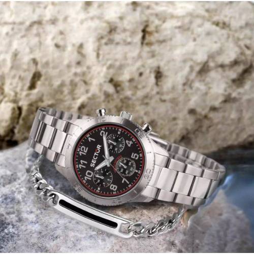 OROLOGIO SECTOR No Limits Uomo In Acciaio MULTIFUNZIONE 270 Argento R3253578020 - 6