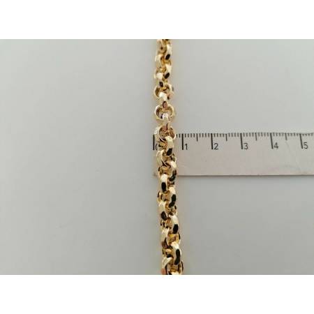 BRACCIALE Donna In ORO GIALLO 18 Karati 750%/1000 Maglia CATENA Rolò Sfaccettata - 3