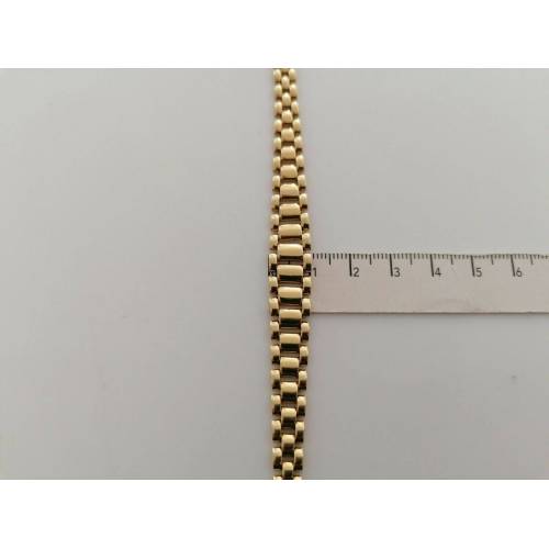 BRACCIALE Donna ORO GIALLO 18 Karati 750%/1000 Maglia CATENA Manifattura Italia - 3