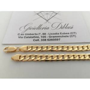 BRACCIALE GRUMETTA Uomo Donna Unisex In ORO GIALLO 18 Karati 750% Maglia Catena - 1 2
