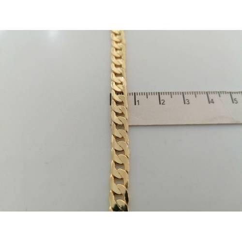 BRACCIALE GRUMETTA Uomo Donna Unisex In ORO GIALLO 18 Karati 750% Maglia Catena - 3