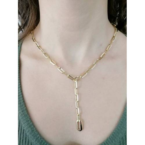COLLANA Donna In ORO GIALLO 18 Karati 750% Maglia CATENA Larga Collier Girocollo - 2