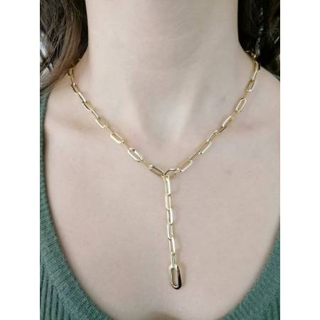 COLLANA Donna In ORO GIALLO 18 Karati 750% Maglia CATENA Larga Collier Girocollo - 2