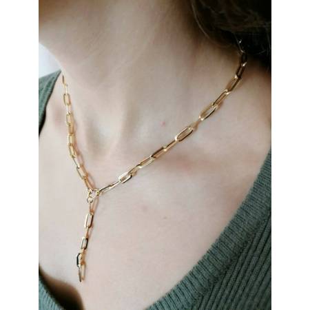 COLLANA Donna In ORO GIALLO 18 Karati 750% Maglia CATENA Larga Collier Girocollo - 3