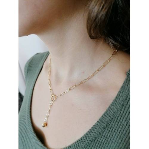 COLLANA Donna In ORO GIALLO 18 Karati 750% Maglia CATENA Larga Collier Girocollo - 3