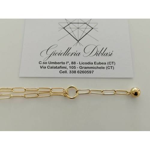 COLLANA Donna In ORO GIALLO 18 Karati 750% Maglia CATENA Larga Collier Girocollo - 6