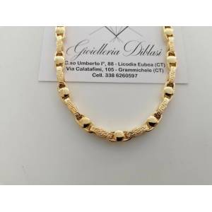 COLLANA Uomo Donna Unisex ORO GIALLO 18 Kt 750% Collier Maglia CATENA Girocollo - 1
