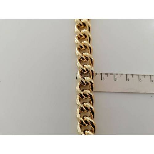 BRACCIALE Donna In ORO GIALLO 18 Karati 750%/1000 Maglia Catena GRUMETTA Lucida - 4