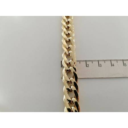 COLLANA ORO GIALLO 18 Kt 750% Donna COLLIER Maglia CATENA Larga Lucida Girocollo - 3