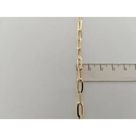 COLLANA Donna ORO GIALLO 18 Karati 750% Maglia A CATENA Lucida Collier Girocollo - 3