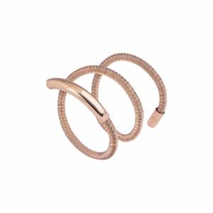 BRACCIALE BREIL Donna ACCIAIO ROSE Gold Lucido Semirigido NEW SNAKE STEEL TJ2839 - 1