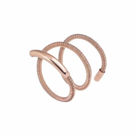 BRACCIALE BREIL Donna ACCIAIO ROSE Gold Lucido Semirigido NEW SNAKE STEEL TJ2839 - 1