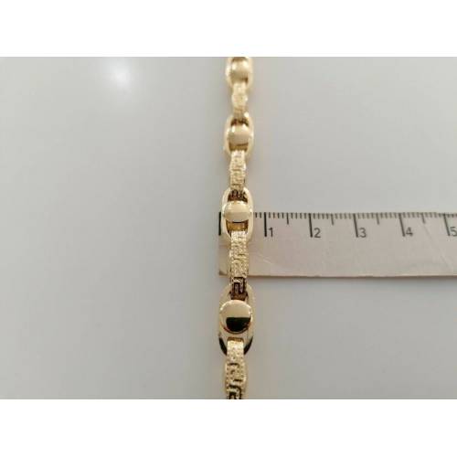 BRACCIALE Uomo Donna Unisex ORO GIALLO 18 Karati 750%/1000 Maglia CATENA Italia - 3