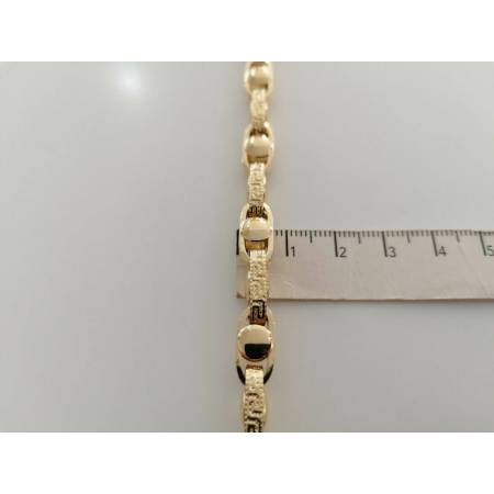 BRACCIALE Uomo Donna Unisex ORO GIALLO 18 Karati 750%/1000 Maglia CATENA Italia - 3