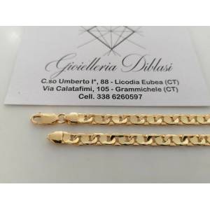 COLLANA Uomo Donna Unisex ORO GIALLO 18 Kt 750% Collier Maglia CATENA Girocollo - 1 2