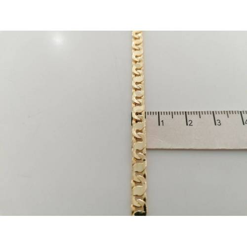 COLLANA Uomo Donna Unisex ORO GIALLO 18 Kt 750% Collier Maglia CATENA Girocollo - 3