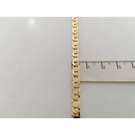 COLLANA Uomo Donna Unisex ORO GIALLO 18 Kt 750% Collier Maglia CATENA Girocollo - 3