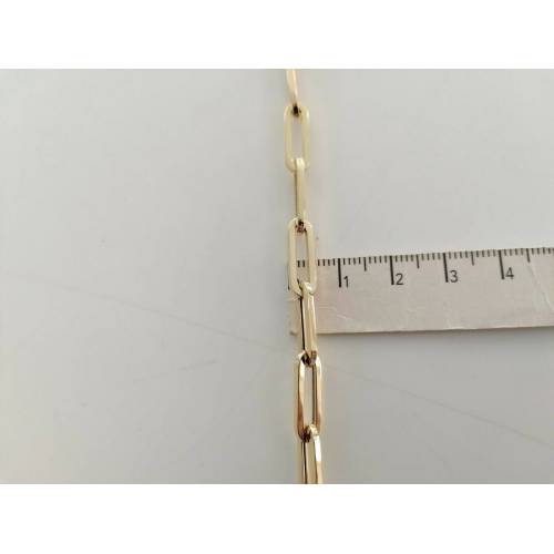 BRACCIALE Donna In ORO GIALLO 18 Karati 750%/1000 Maglia A CATENA Larga Lucida - 3