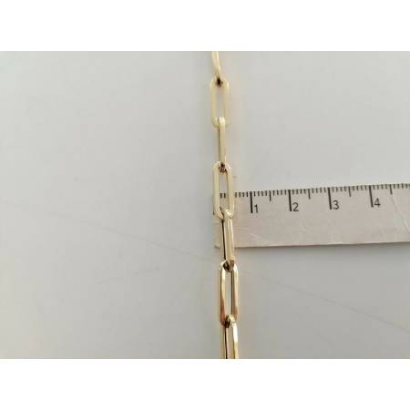 BRACCIALE Donna In ORO GIALLO 18 Karati 750%/1000 Maglia A CATENA Larga Lucida - 3