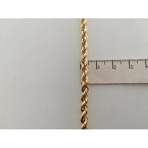 BRACCIALE ORO GIALLO 18 Karati 750% Uomo Donna Unisex Maglia Catena CORDA Laser - 3