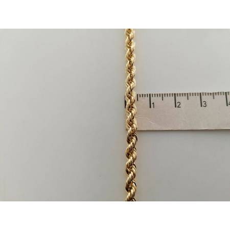 BRACCIALE ORO GIALLO 18 Karati 750% Uomo Donna Unisex Maglia Catena CORDA Laser - 3