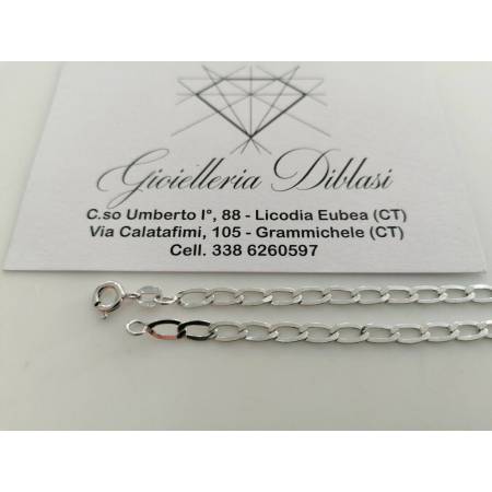 BRACCIALE ORO BIANCO 18 Karati Uomo Donna Unisex 750%/1000 Maglia CATENA Italia - 2