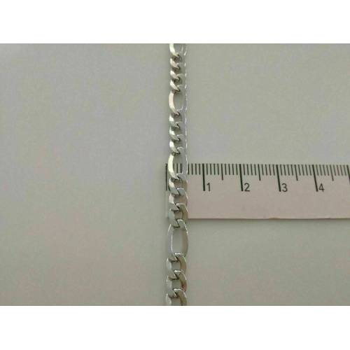 COLLANA COLLIER Uomo Donna ORO BIANCO 18 KARATI 750% Girocollo CATENA Maglia 3+1 - 3