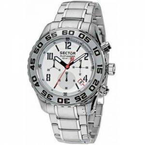SECTOR OROLOGIO Uomo Da Polso PILOT MASTER CRONOGRAFO Acciaio Bianco R3273679045 - 1