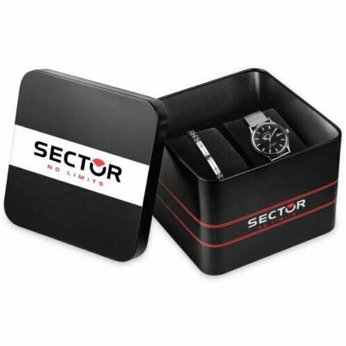 OROLOGIO SECTOR 660 Uomo Acciaio MULTIFUNZIONE Argento Nero Datario R3253517025 - 7