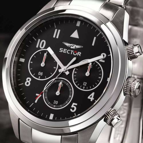 OROLOGIO SECTOR No Limits 670 Uomo Da Polso Acciaio Nero CRONOGRAFO R3253540013 - 4