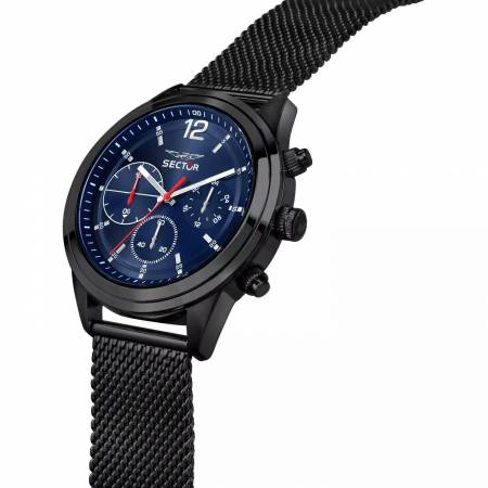 OROLOGIO SECTOR 670 Uomo Polso Acciaio Nero CRONOGRAFO Multifunzione R3253540008 - 2
