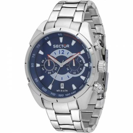 OROLOGIO SECTOR No Limits Uomo Polso 330 Acciaio Blu CRONOGRAFO Data R3273794003 - 1