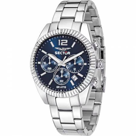 OROLOGIO SECTOR No Limits 240 Uomo Da Polso Acciaio Blu CRONOGRAFO R3273676004 - 1