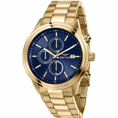 OROLOGIO SECTOR No Limits 670 Uomo Polso Acciaio Oro Gold CRONOGRAFO R3273740001 - 1