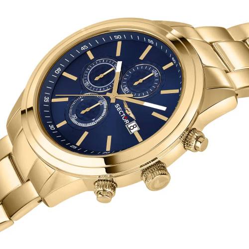 OROLOGIO SECTOR No Limits 670 Uomo Polso Acciaio Oro Gold CRONOGRAFO R3273740001 - 7