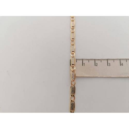 COLLANA In ORO Bicolore GIALLO E BIANCO 18 Karati 750% Uomo Donna CATENA Collier - 3