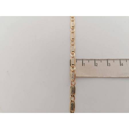 COLLANA In ORO Bicolore GIALLO E BIANCO 18 Karati 750% Uomo Donna CATENA Collier - 3