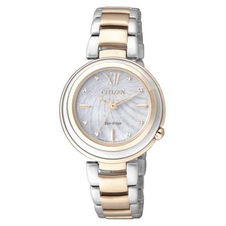 CITIZEN OROLOGIO DONNA ECO-DRIVE SOLOTEMPO IN ACCIAIO BICOLORE COD: EM0335-51D