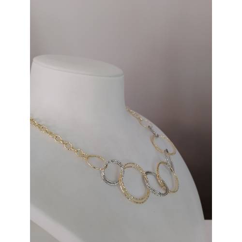 COLLANA ORO 18 KT 750% Bicolore...