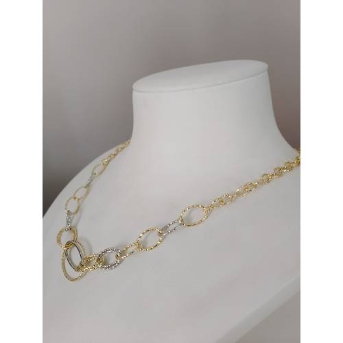COLLANA ORO 18 KT 750% Bicolore...
