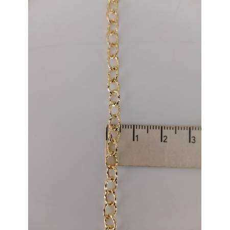 COLLANA ORO 18 KT 750% Bicolore GIALLO BIANCO Donna COLLIER CATENA Maglia Ovali