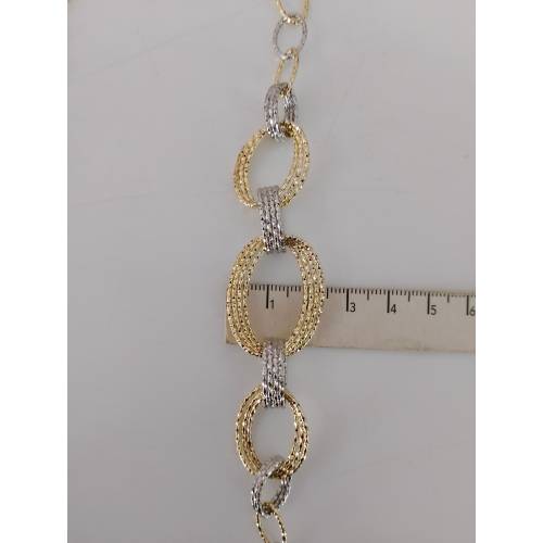 COLLANA ORO 18KT 750% GIALLO BIANCO...