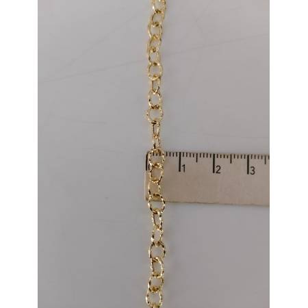 COLLANA ORO 18 Karati 750% GIALLO BIANCO Donna COLLIER CATENA Rombi Diamantati