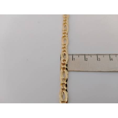 BRACCIALE Uomo Donna Unisex In ORO GIALLO 18 Kt 750% Maglia Catena Made In Italy