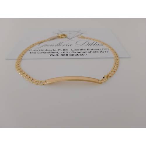 BRACCIALE Uomo Donna ORO GIALLO 18...