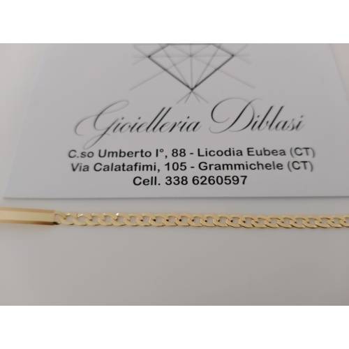 BRACCIALE Uomo Donna ORO GIALLO 18...